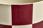 blocks & stripes 15cm dark burgundy